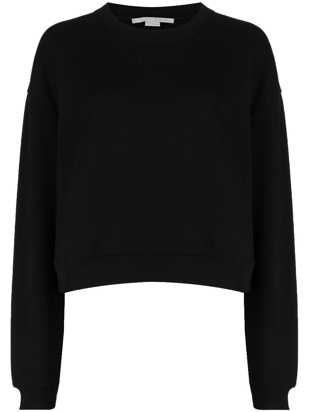 lace-detailing cotton sweatshirt - 1