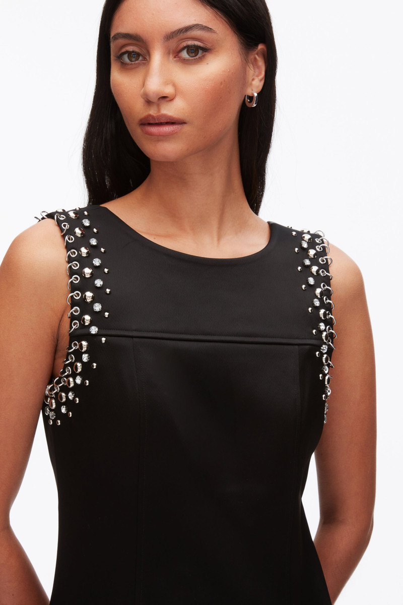 Studded Satin Sleeveless Midi Dress 5