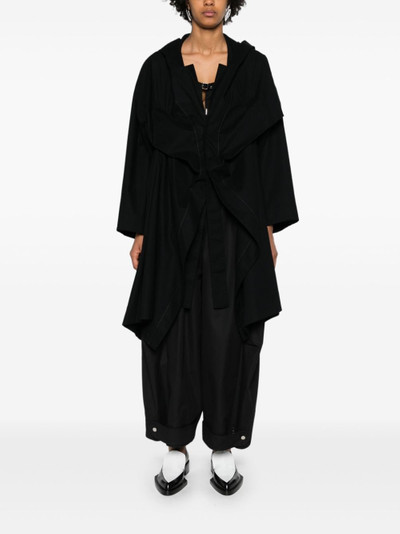 Yohji Yamamoto hooded cotton coat outlook