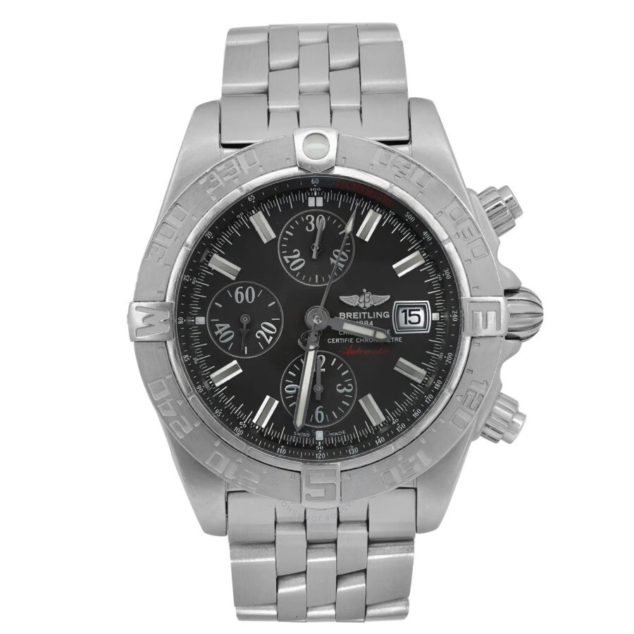 Pre-owned Breitling Breitling Galactic Chronograph Automatic Chronometer Black Dial Men's Watch A133 - 1