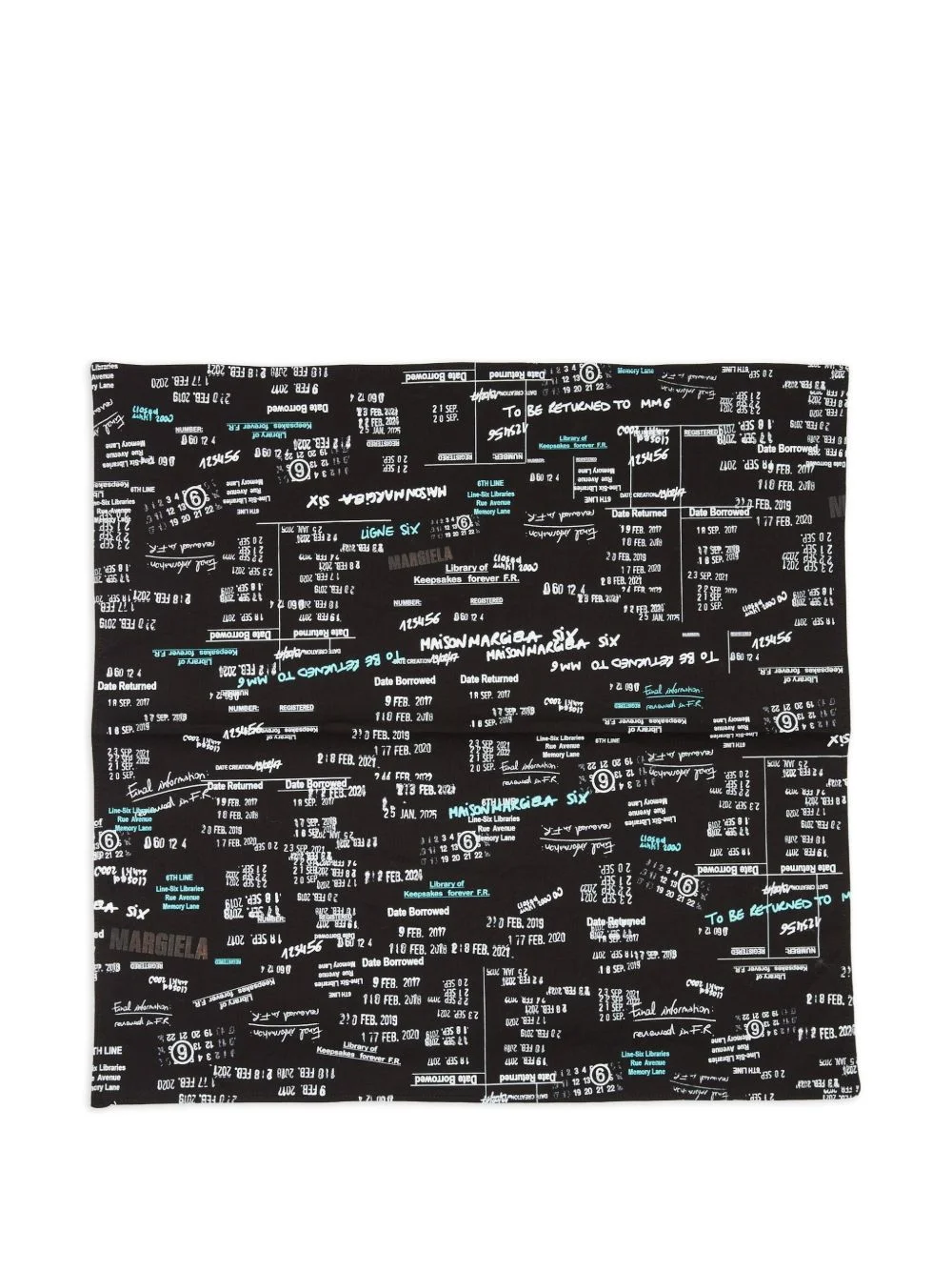 Numbers-print scarf - 1