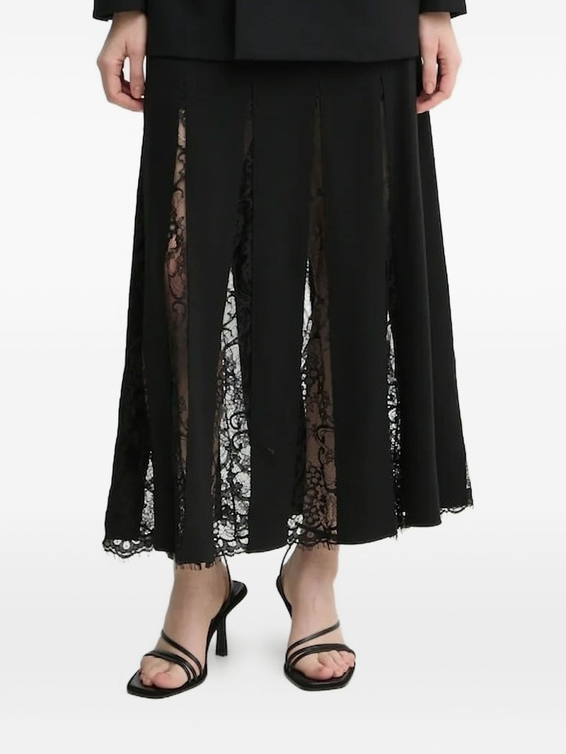 lace-insert midi skirt 1