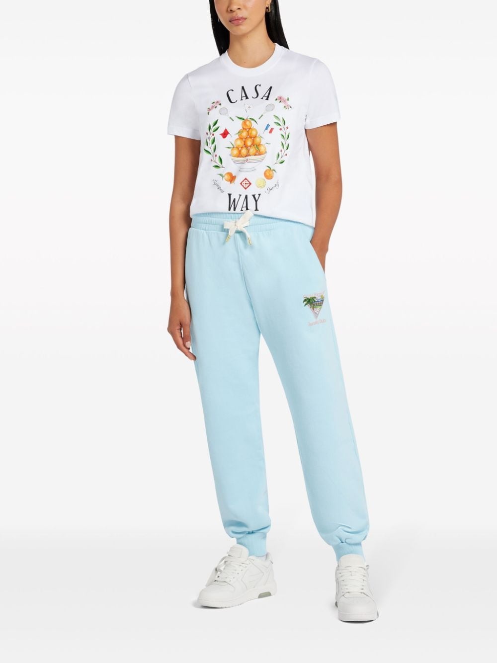 Tennis Club-embroidery track pants - 2