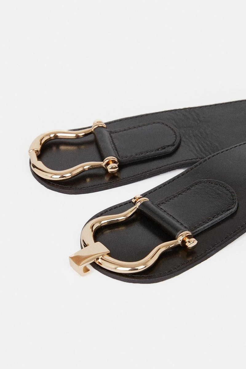 Leather Stretch Wide Waist Belt 4