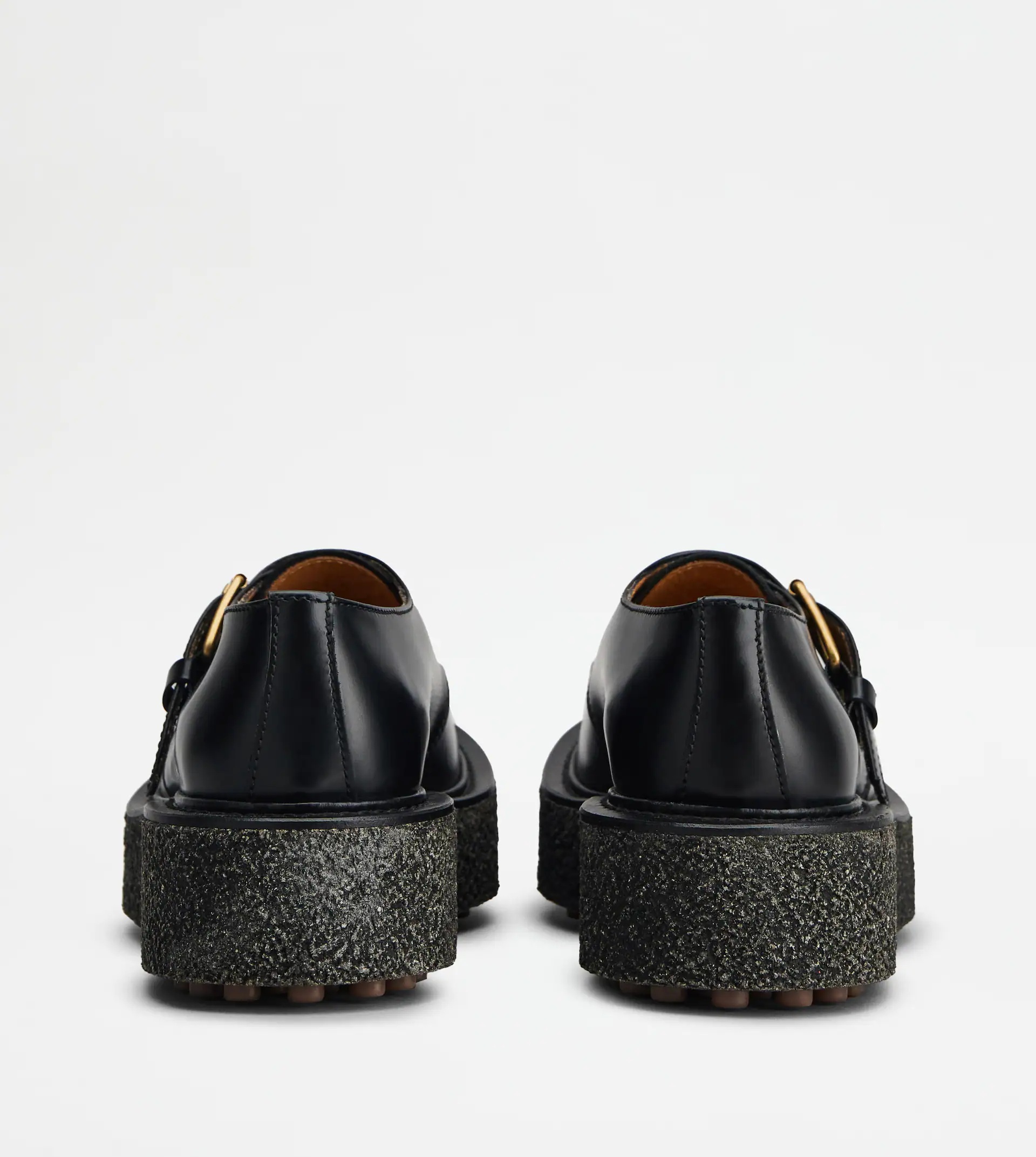 PLATFORM MONKSTRAP IN LEATHER - BLACK - 2