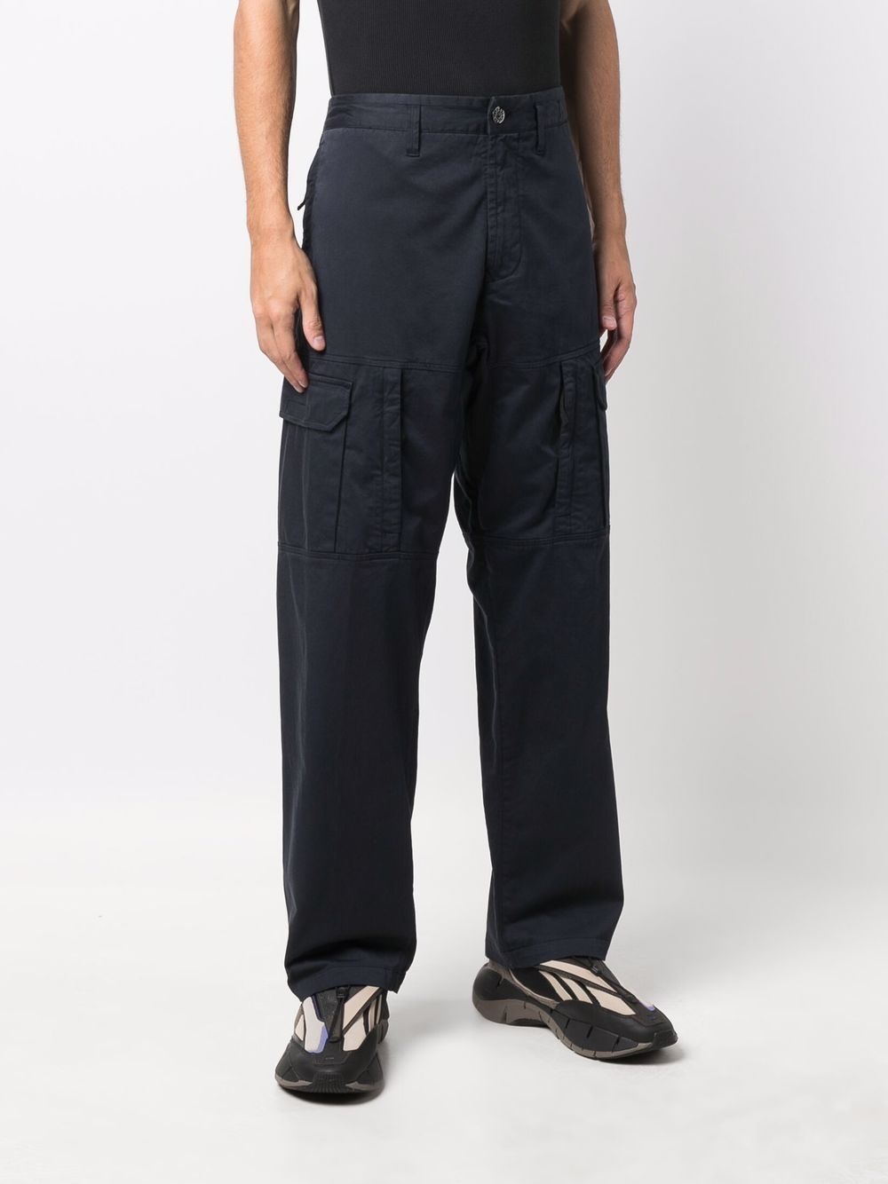 compass badge cargo trousers - 3