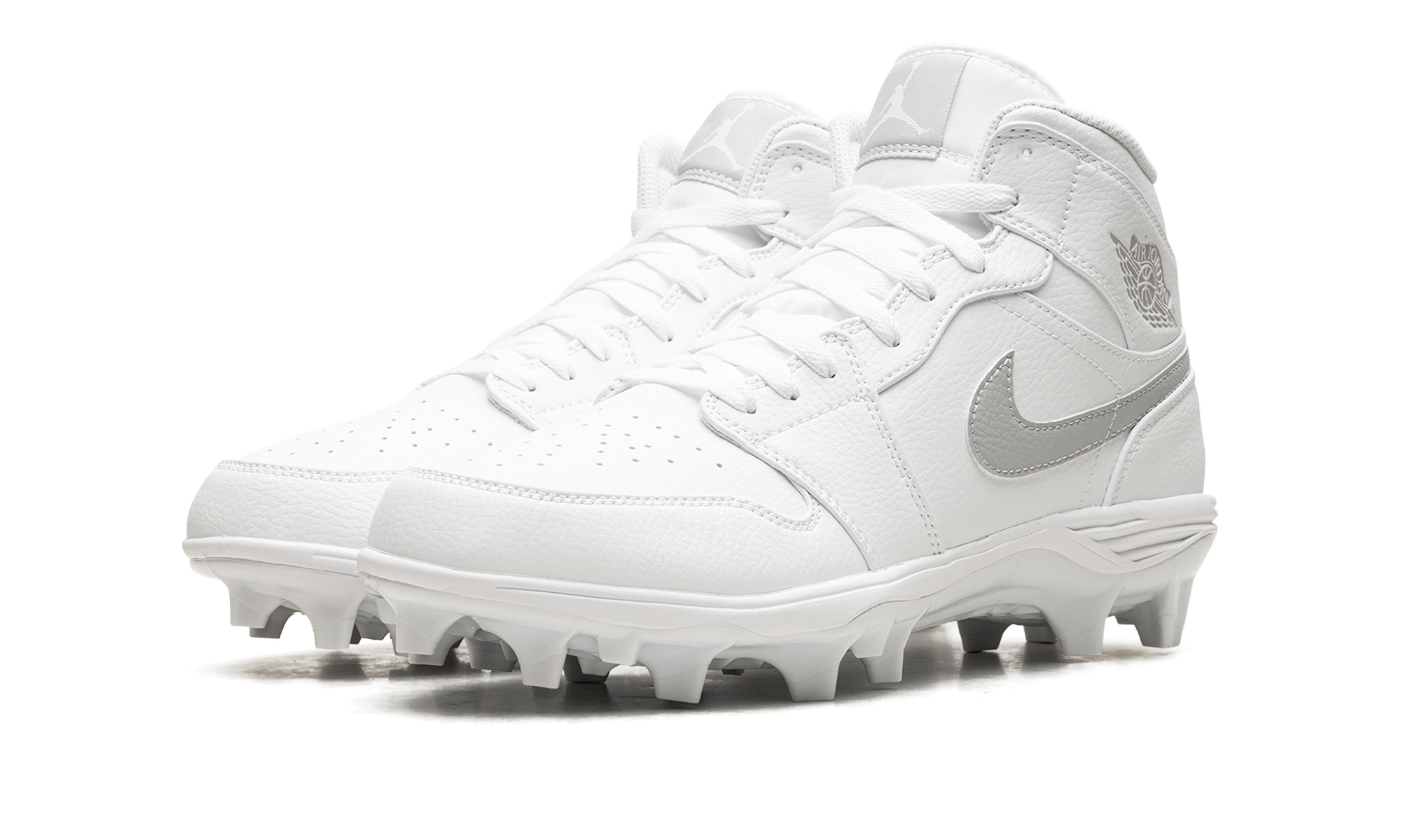 Jordan 1 Mid TD Cleat "White Grey Fog" - 2