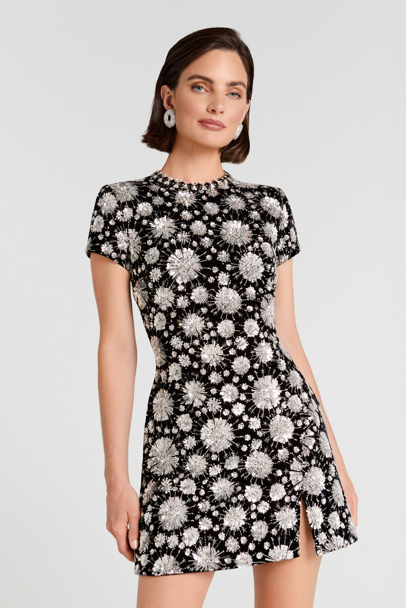 NADINE MERABI Evie Silver Dress outlook