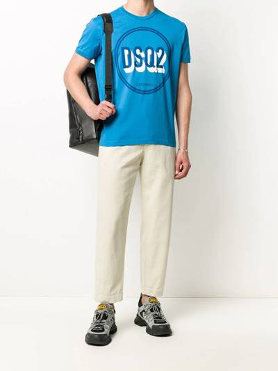 DSQUARED2 circle logo print T-shirt outlook