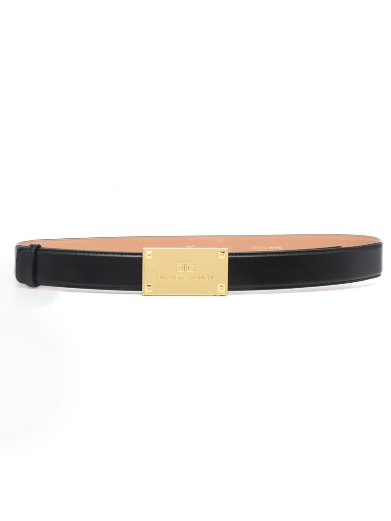 logo-buckle fastening belt 1