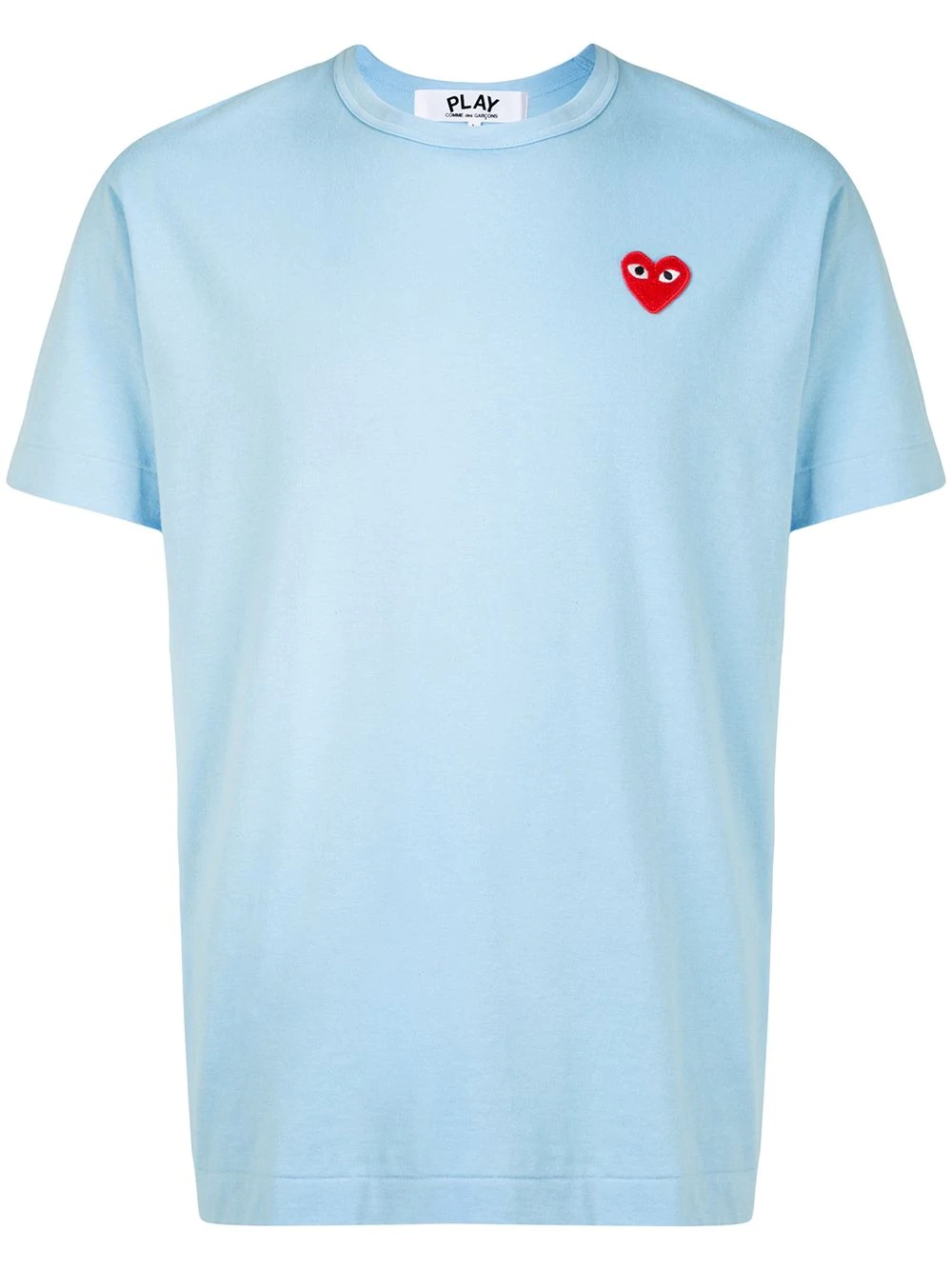 embroidered heart patch T-shirt - 1