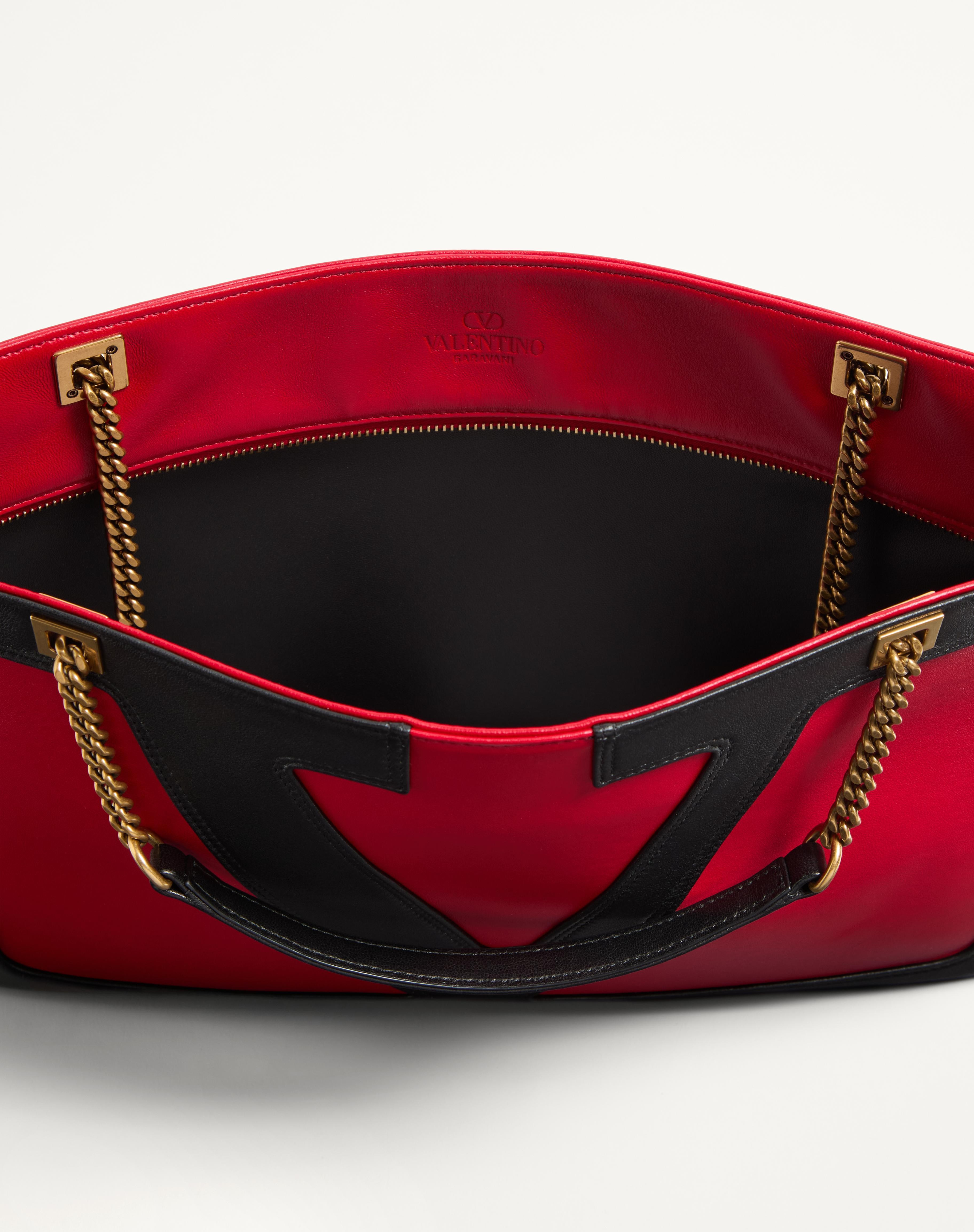 VALENTINO GARAVANI VIVA SUPERSTAR MEDIUM NAPPA LEATHER SHOPPING BAG - 6