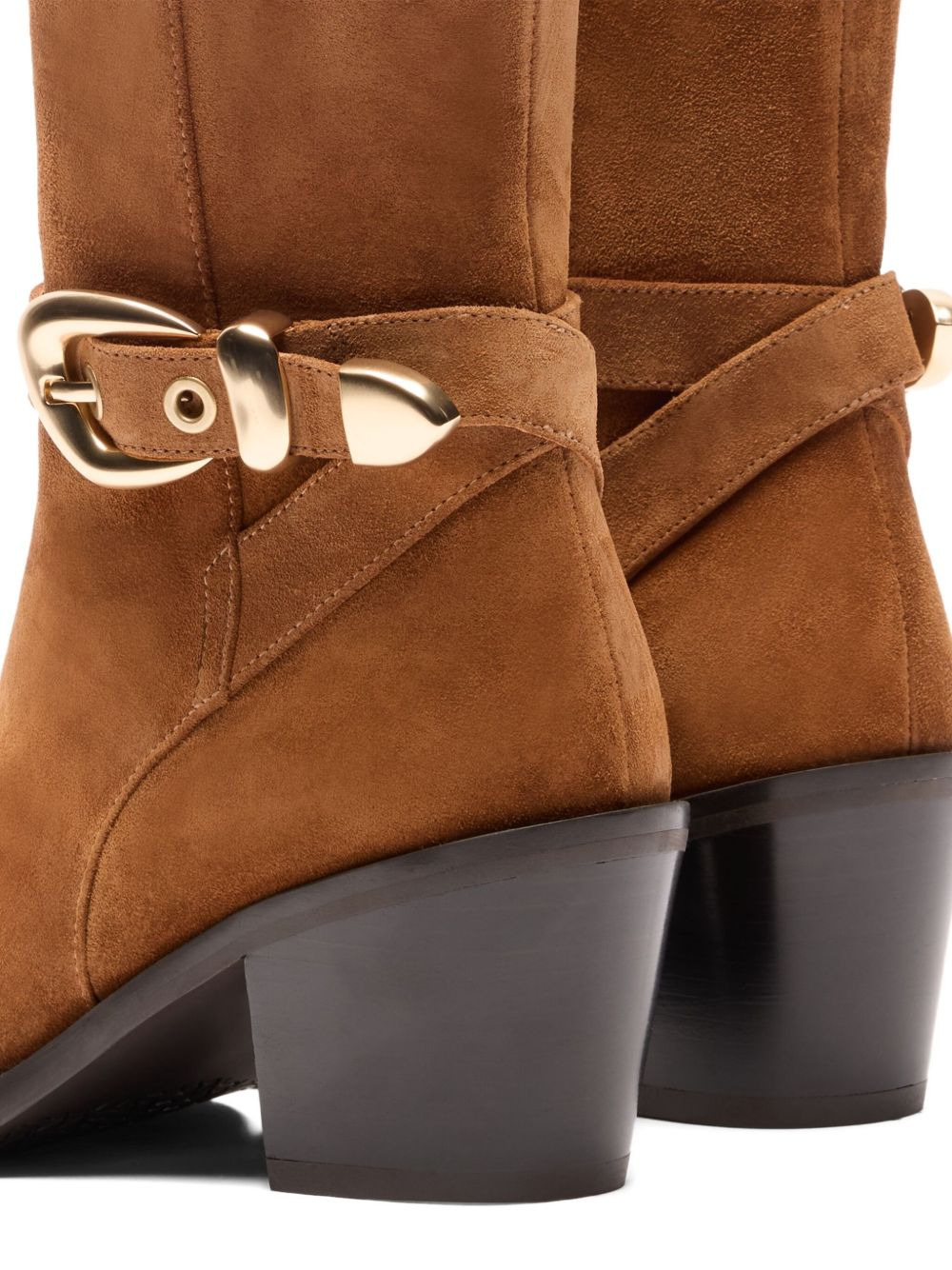 60mm Maven buckle-strap suede boots - 4