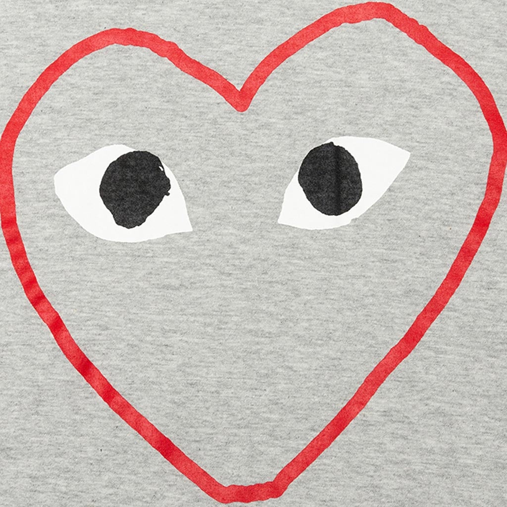 WOMEN'S GREY HEART LOGO L/S TEE - GREY - 3