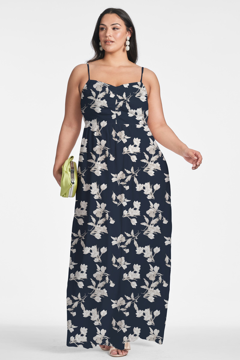 Sienna Gown - Navy Venetia Petal 4