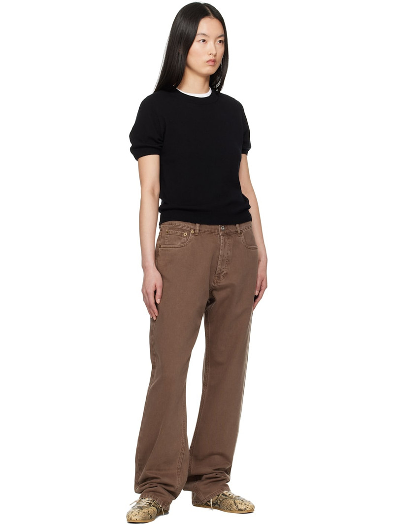 &DAUGHTER Black Emer Cashmere T-shirt outlook