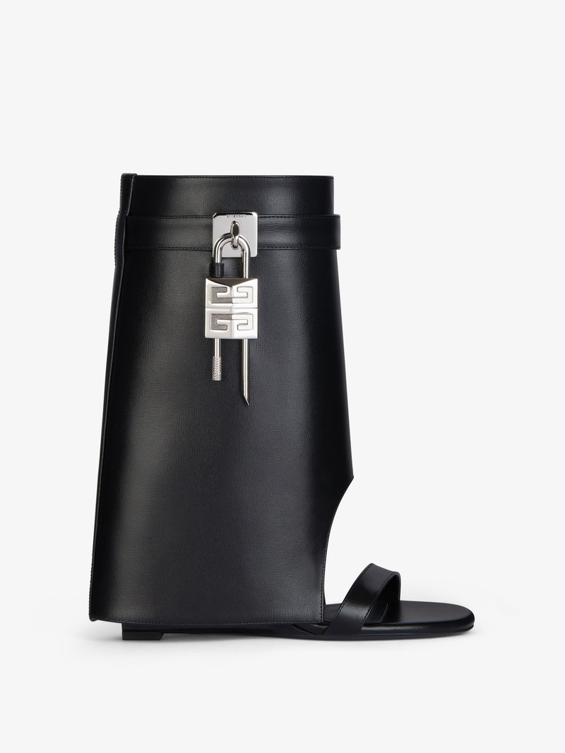 SHARK LOCK SANDALS IN LEATHER 1