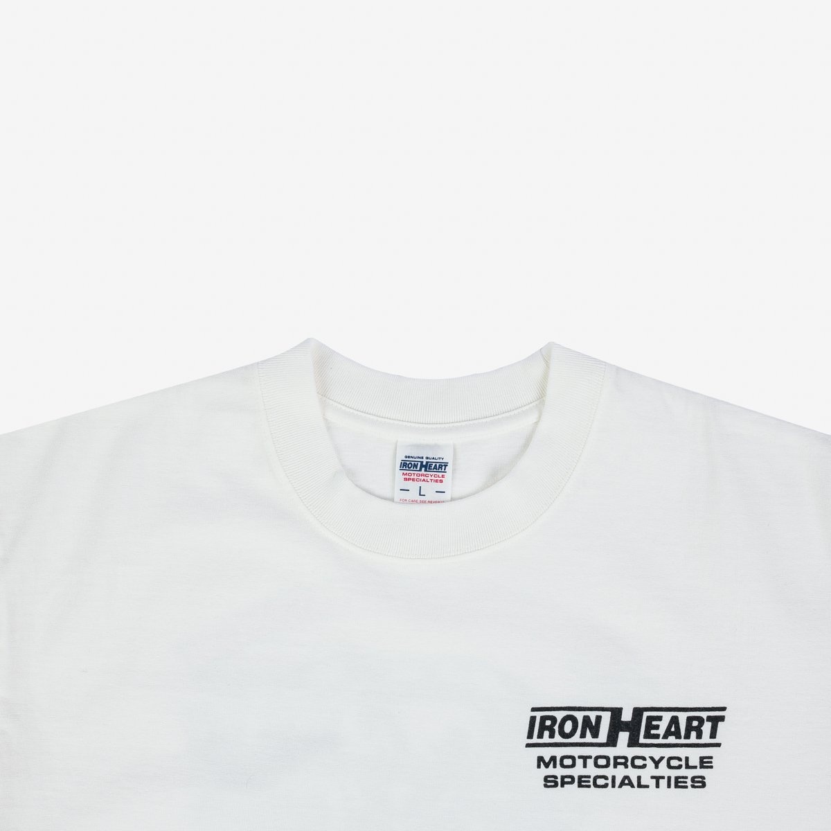 IHPT-2302-WHT 7.5oz Printed Loopwheel Crew Neck T-Shirt - White - 9