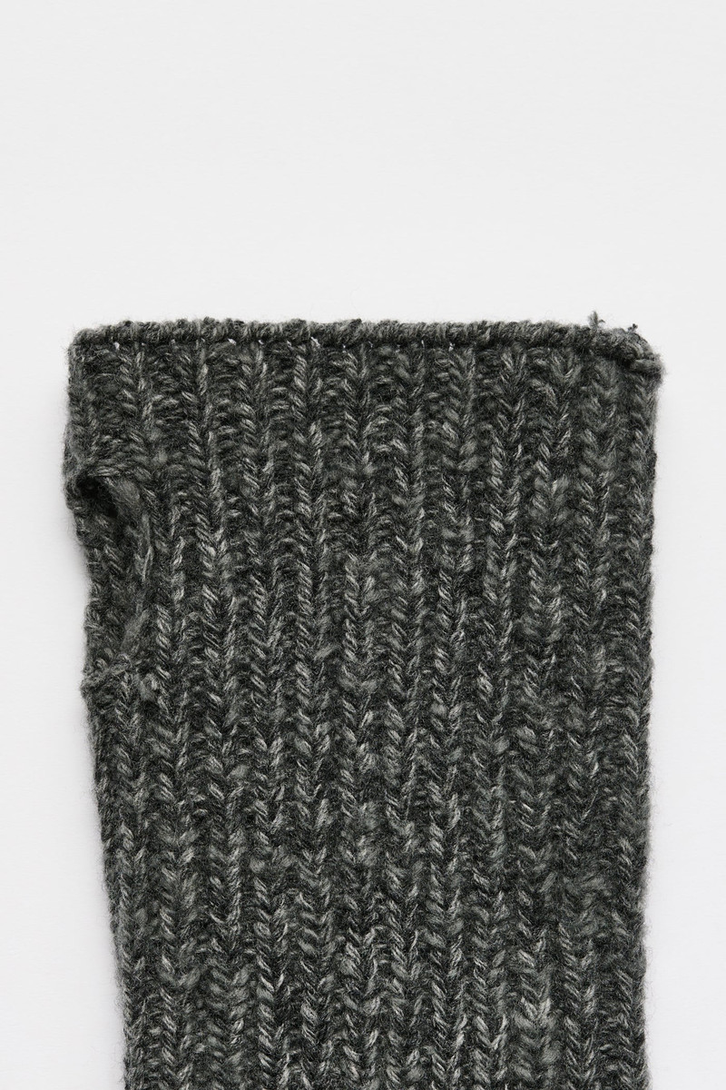 Fold Gloves Slub Twisted Ash Grey Wool 4