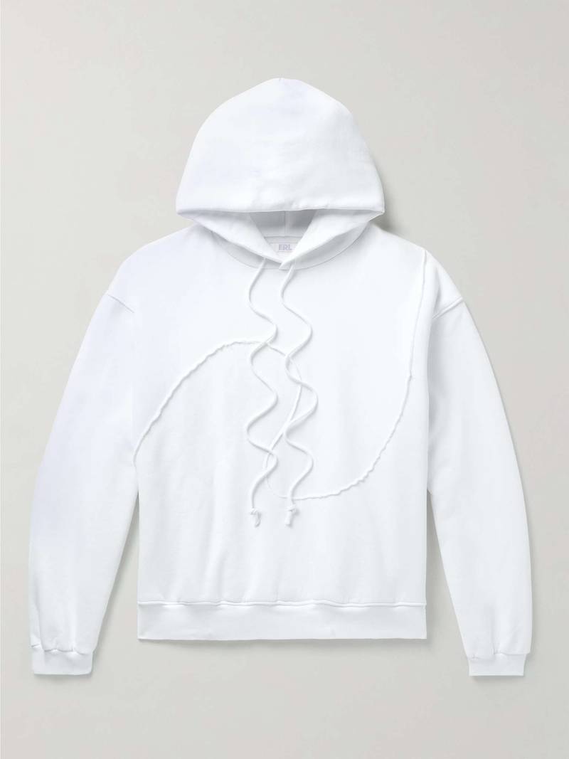 Wave Panelled Cotton-Blend Jersey Hoodie 1