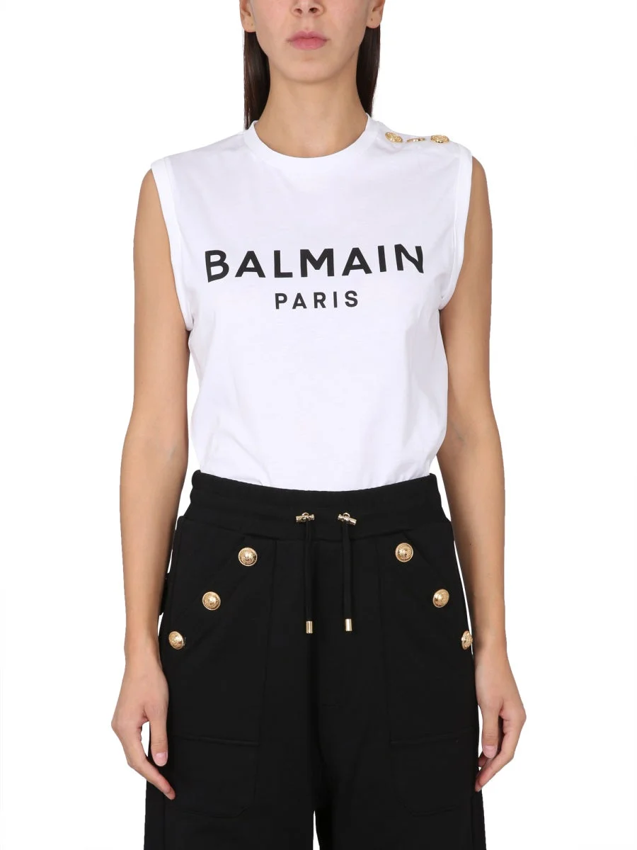 Balmain Women T-Shirt With Logo - 1