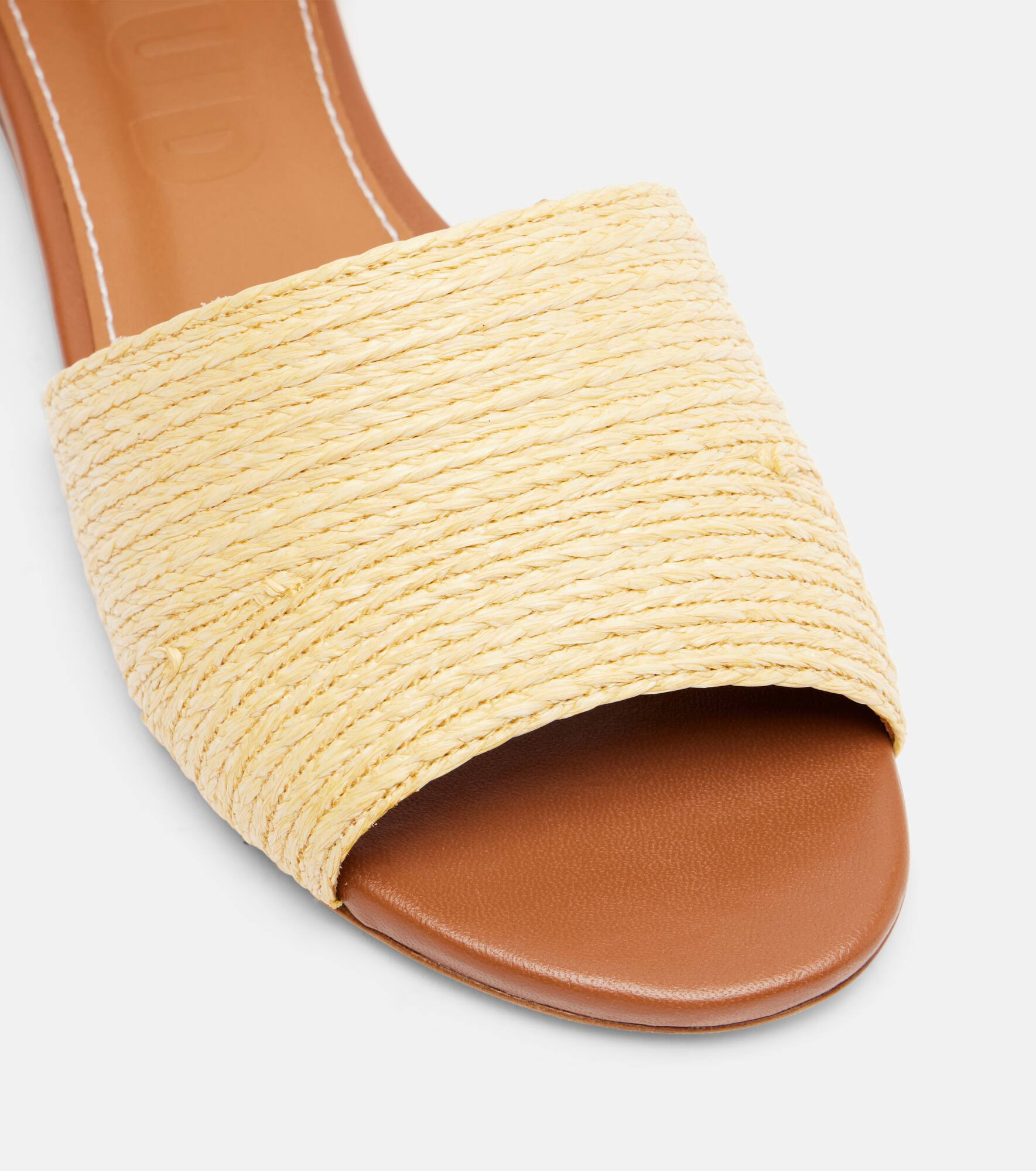 Catharine raffia and leather sandals - 5
