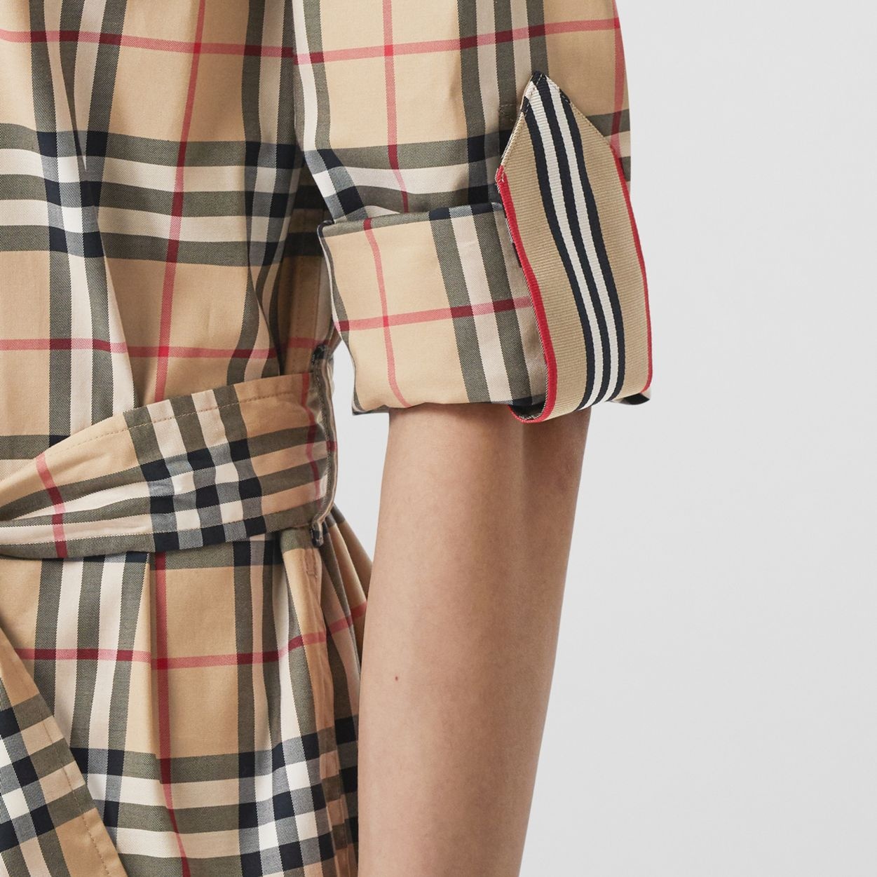 Burberry Women's Giovanna Check Belted Shirtdress