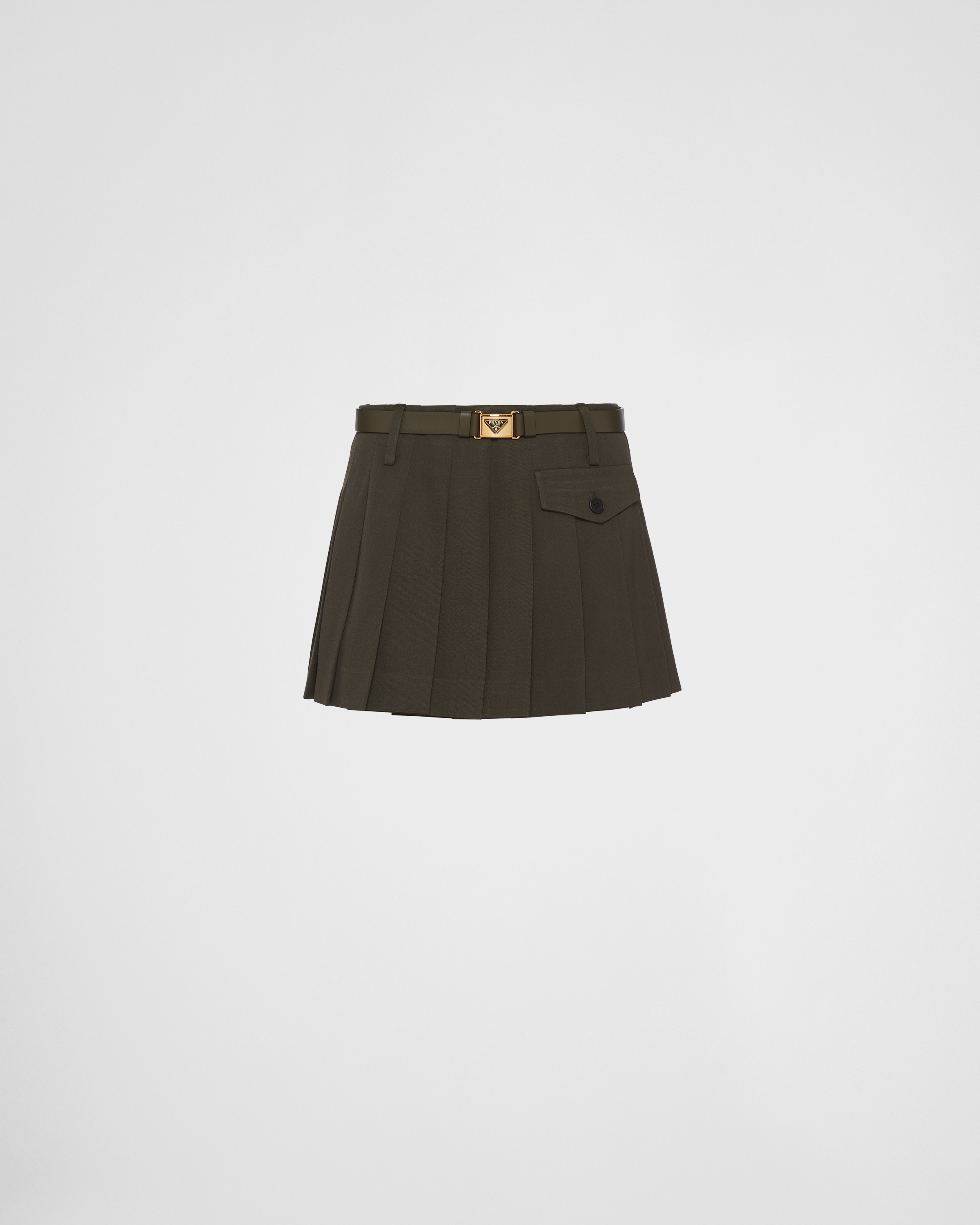 Gabardine miniskirt - 1