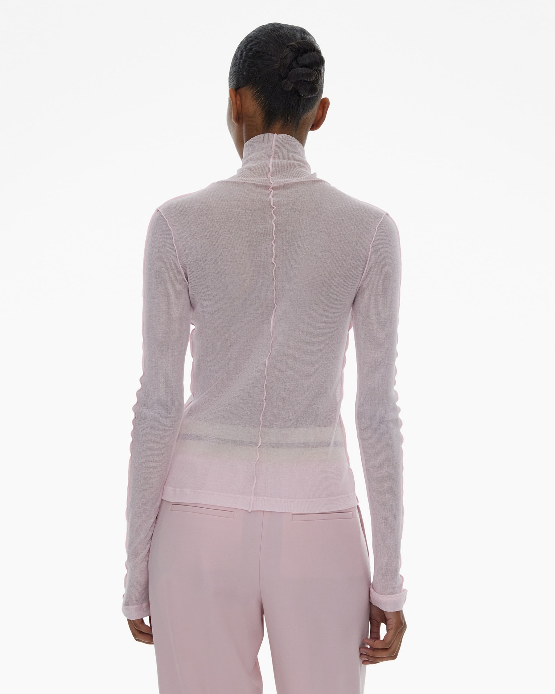 SHEER TURTLENECK TEE - 4