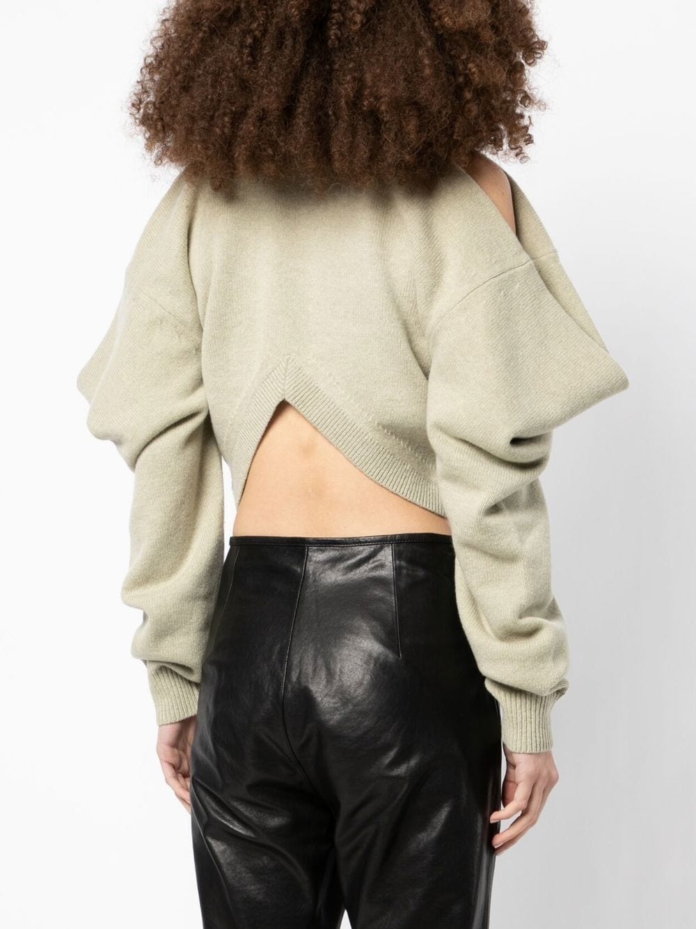 draped-sleeve knit jumper - 4
