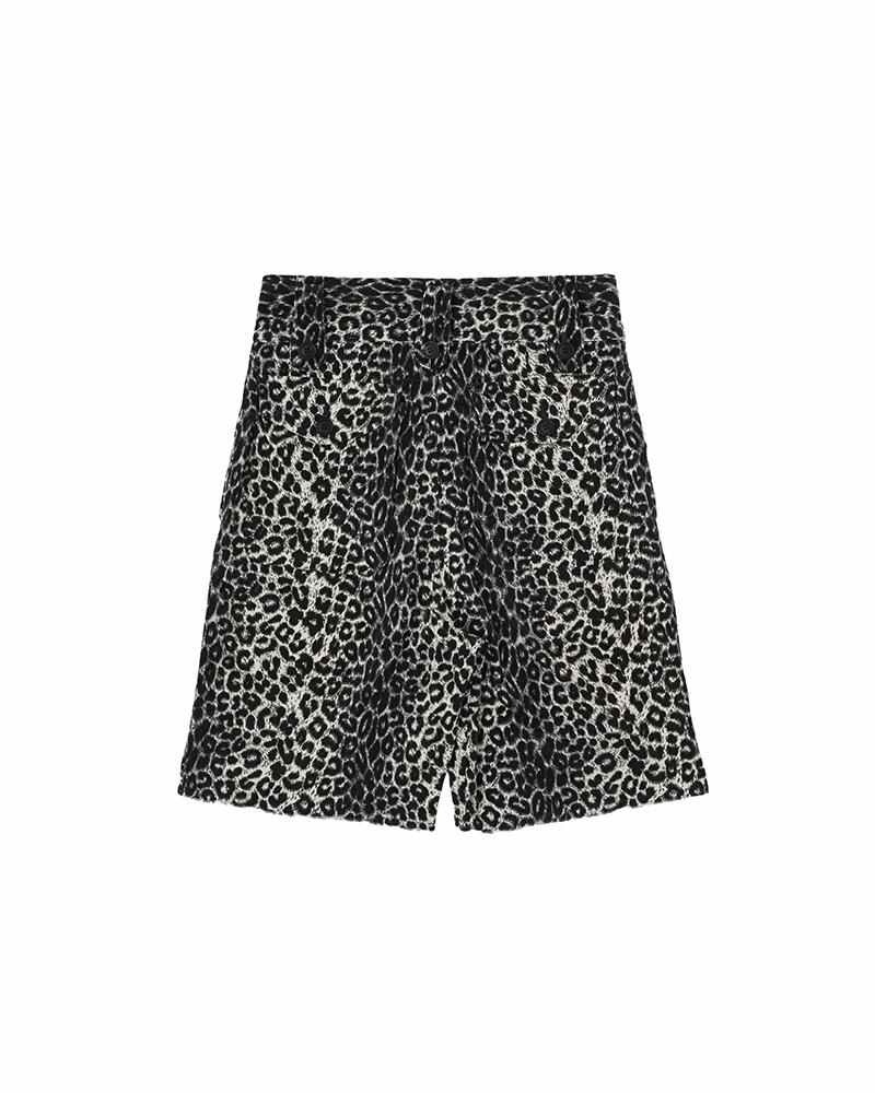 CORONEL SHORTS LEOPARD GREY - 2