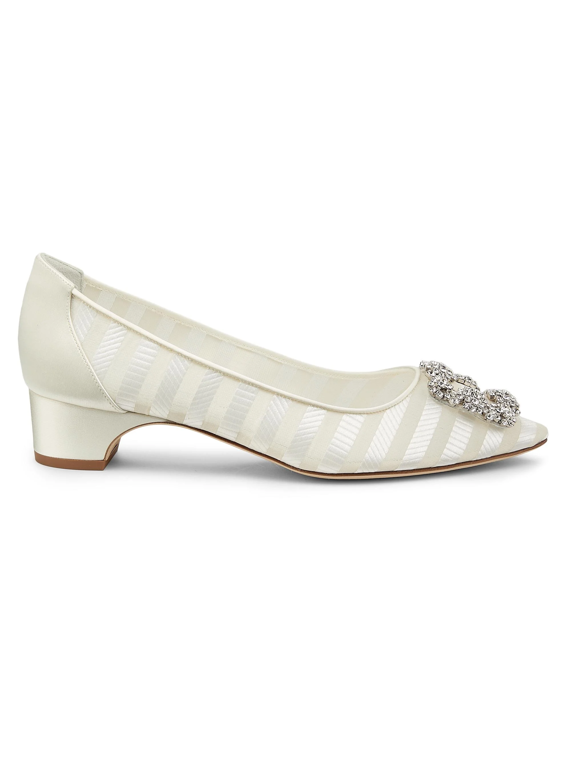 Women's Hangisila Jewel Buckle Pumps - Grey White - 1