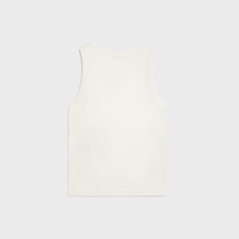 CELINE triomphe tank top IN ribbed cotton silk outlook