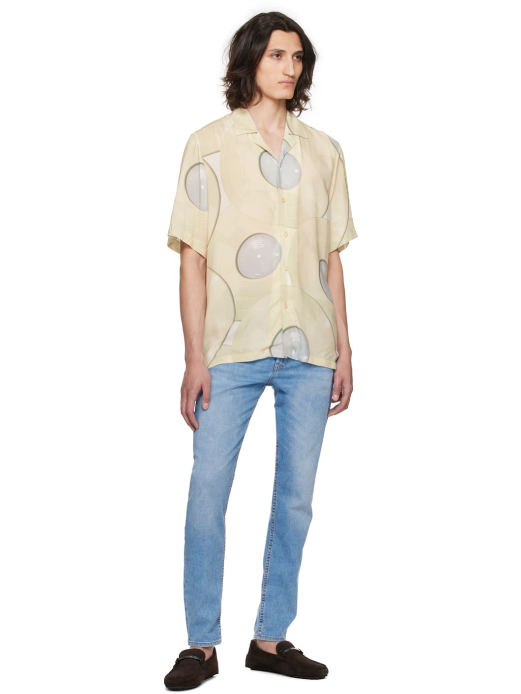 Beige Graphic Shirt - 4