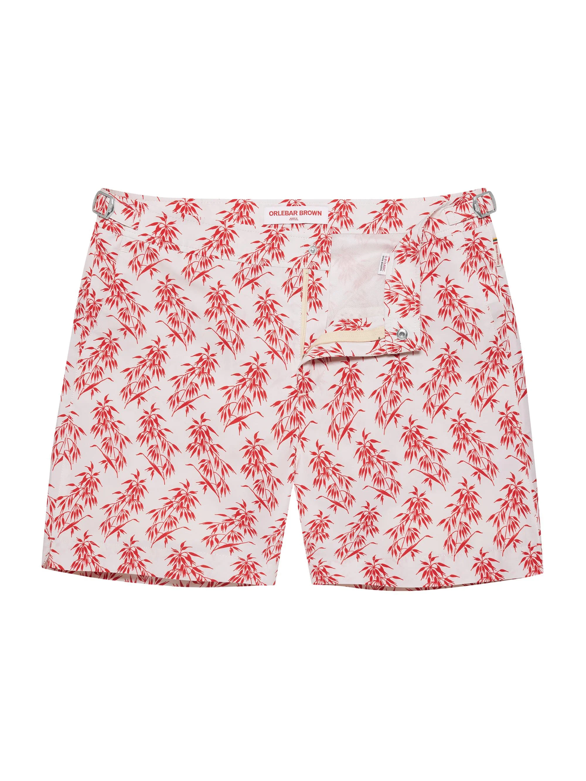 Men's Bulldog Bamboo-Print Shorts - Whitesummerred - 1