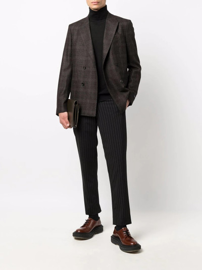 Z Zegna checked double-breasted blazer outlook