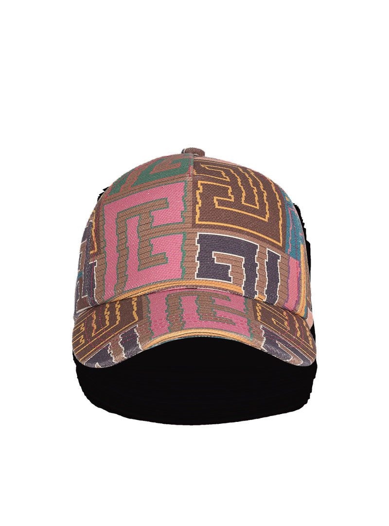 Multicolor needlepoint cap with Balmain monogram 1