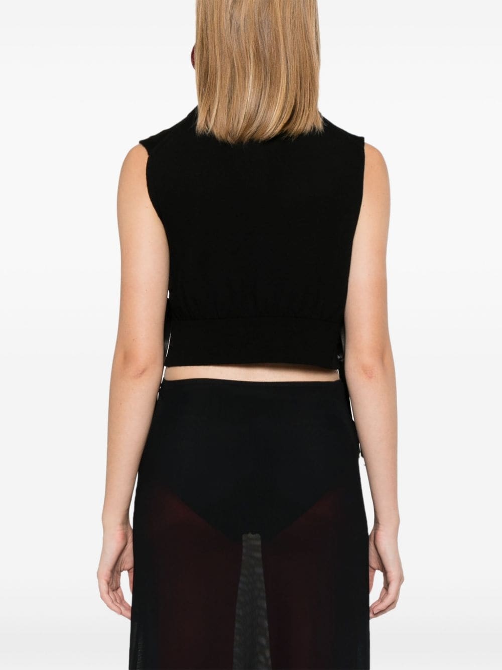 cropped polo vest - 4