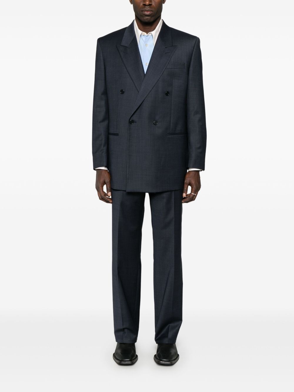 mélange-effect trousers - 2