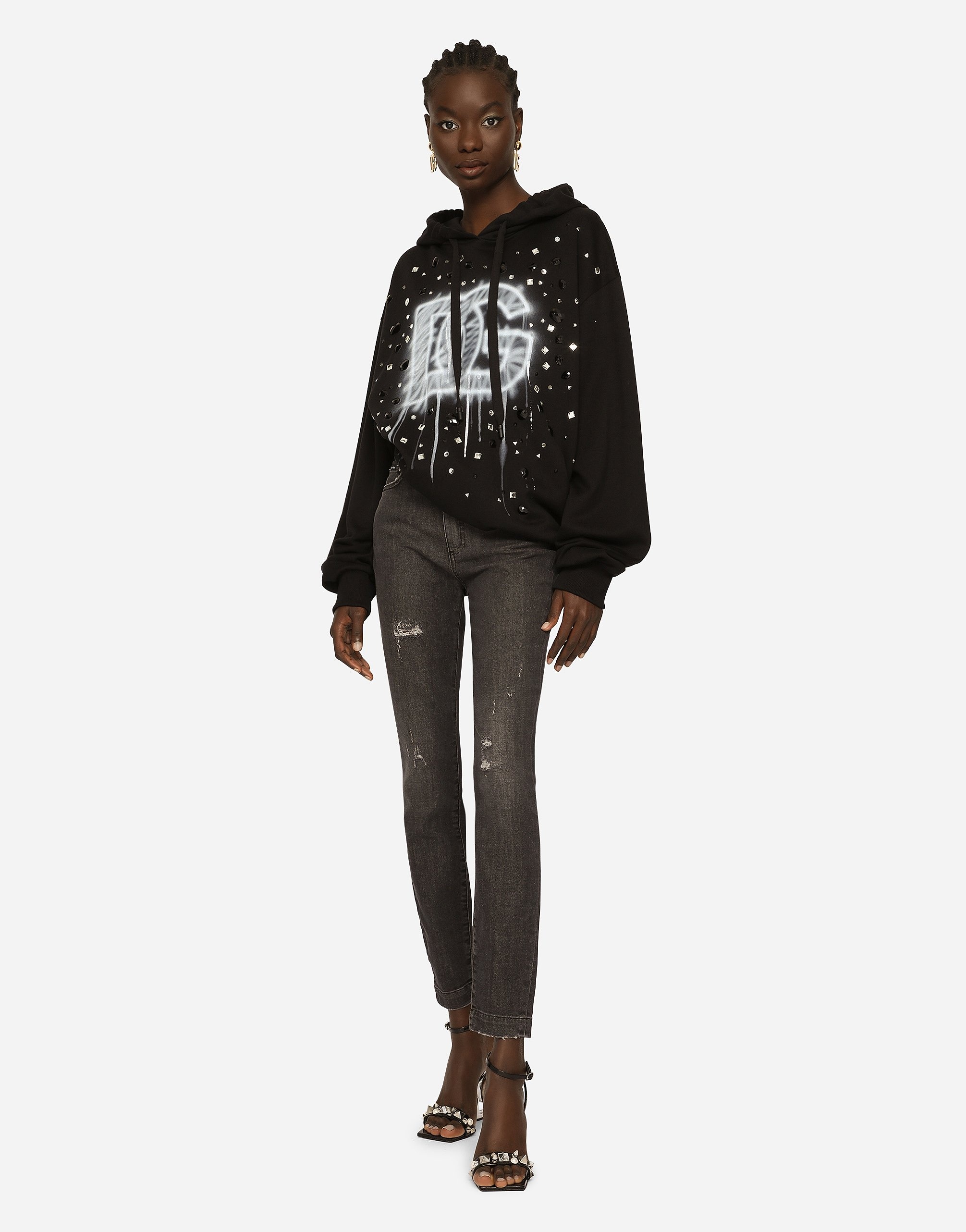 Deep blue denim Audrey jeans with ripped details - 2