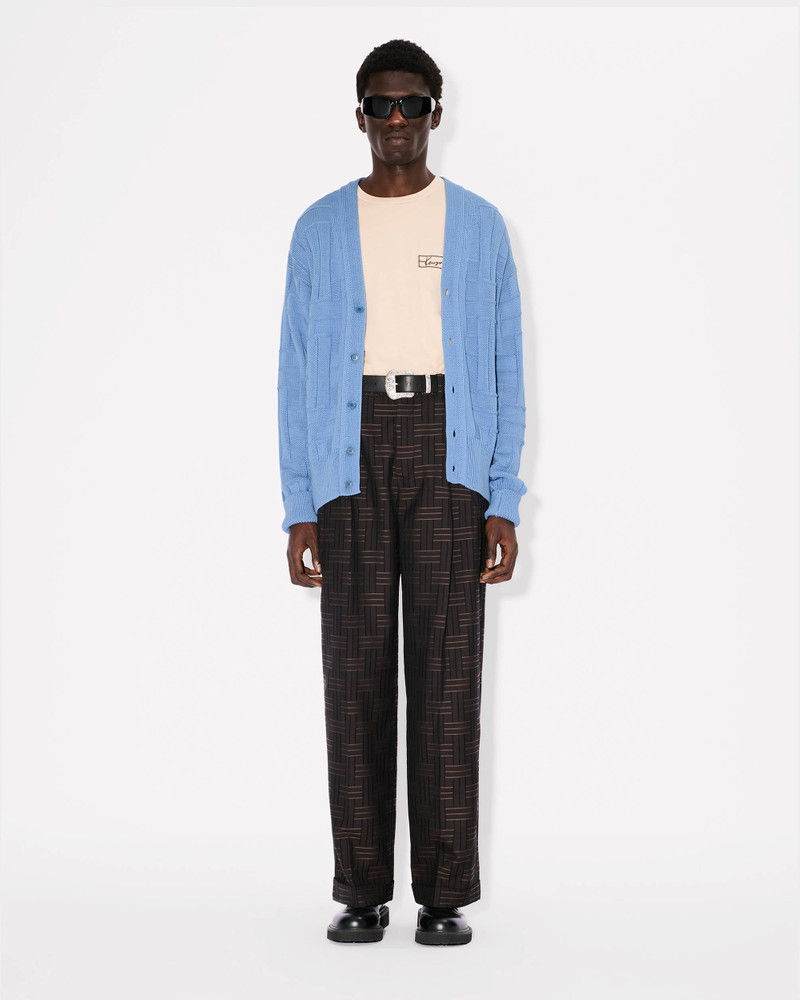 'KENZO Weave' embroidered cardigan in cotton 5