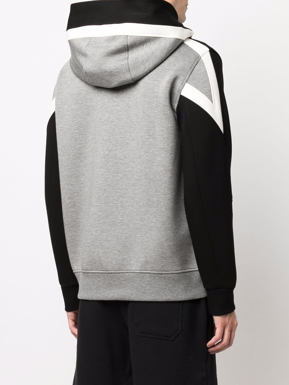 colour-block panelled hoodie - 4