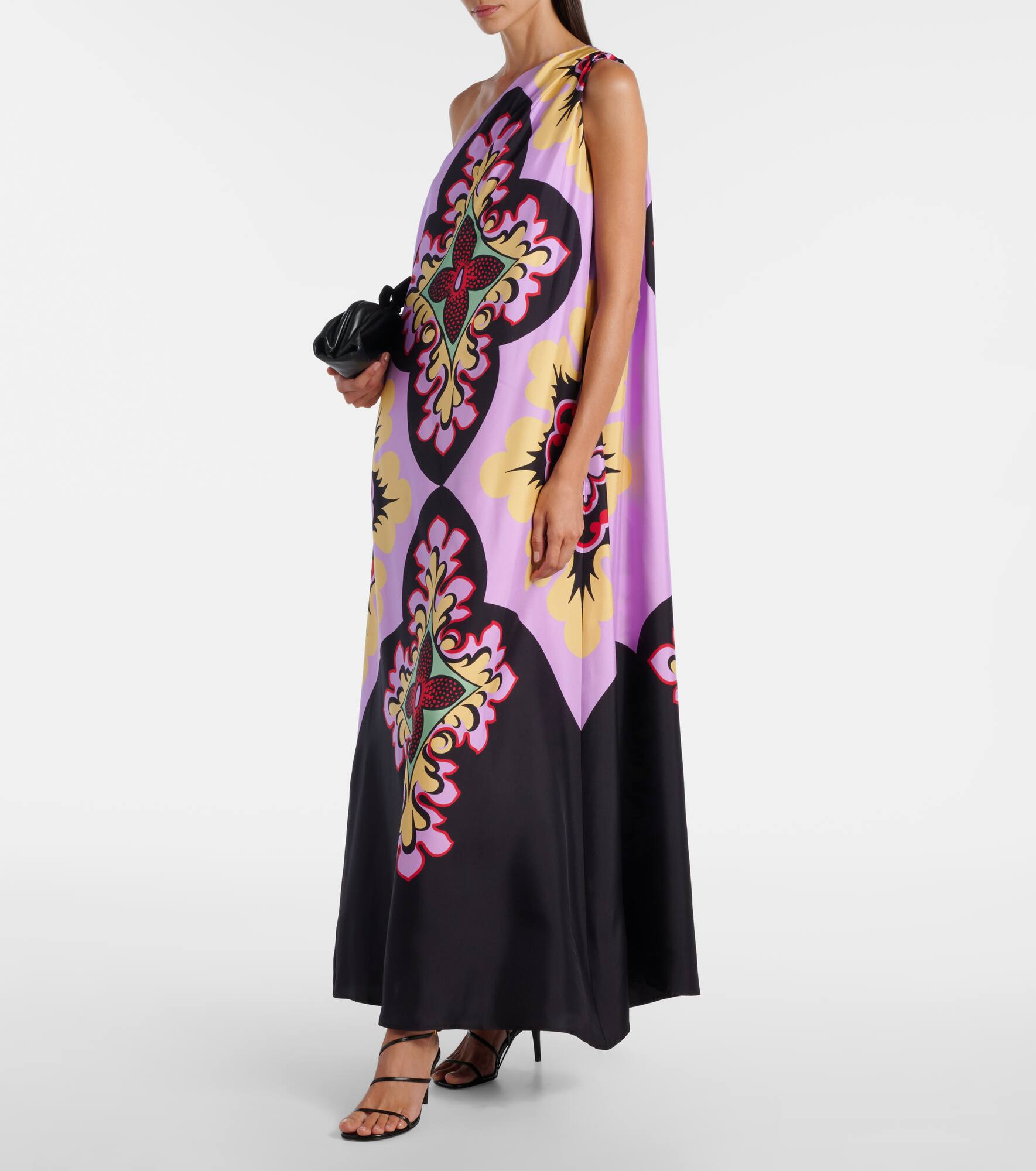 Roy printed silk twill maxi dress - 6