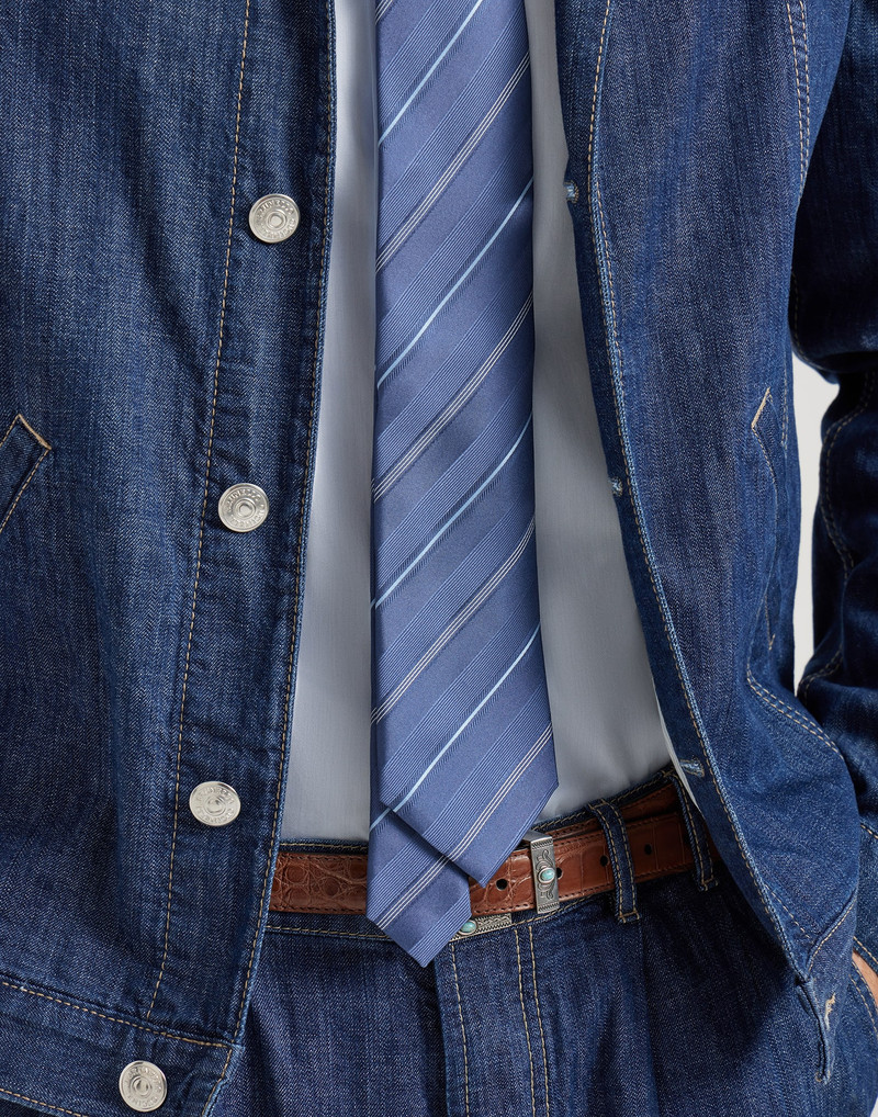 Striped silk tie 3