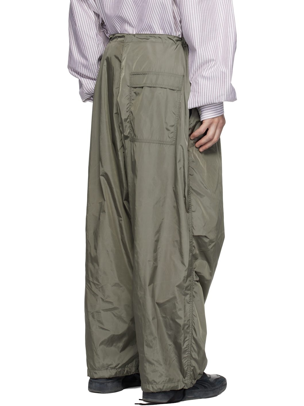 Taupe Reebok Edition Satin Track Pants - 3