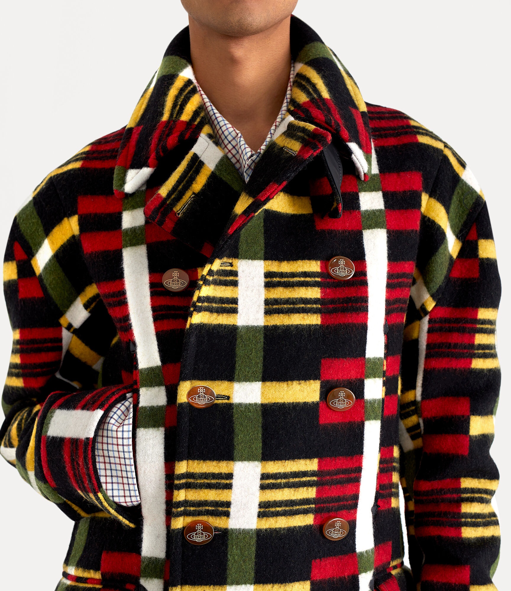 STRIPPED PEACOAT - 7