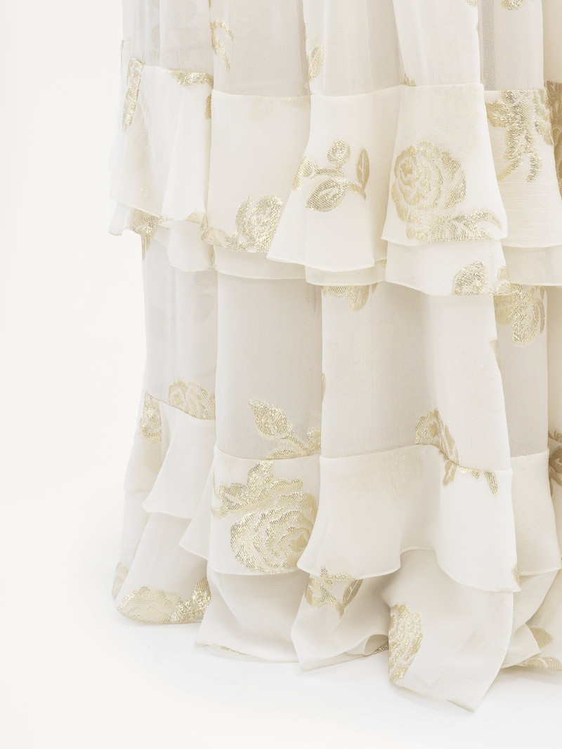 FLUID MAXI SKIRT IN SILK JACQUARD & LUREX 6