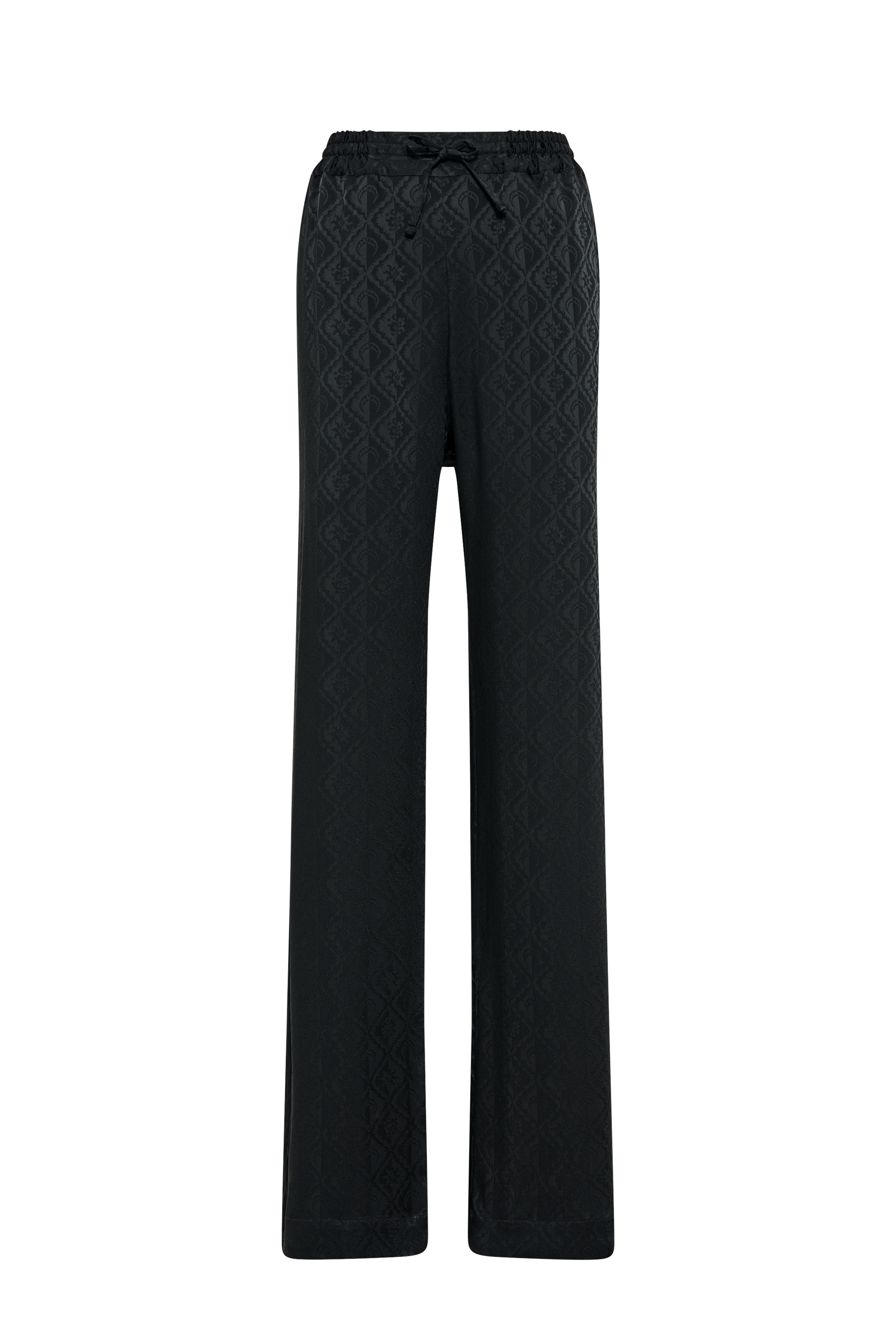 Moon Sun Satin Jacquard Drawstring Trousers - 1