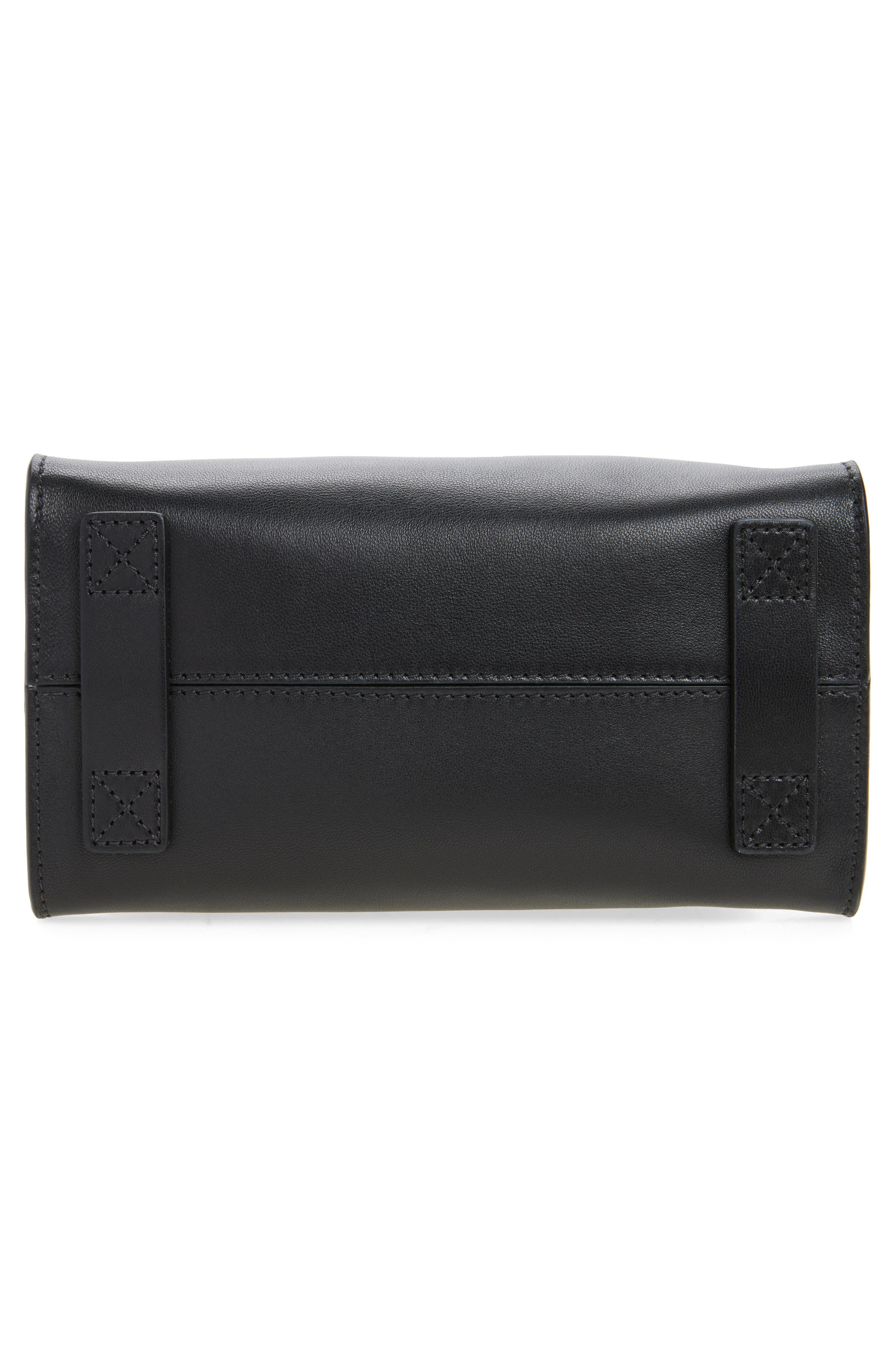 Moschino Small Tie Me Leather Top Handle Bag in Black at Nordstrom - 6