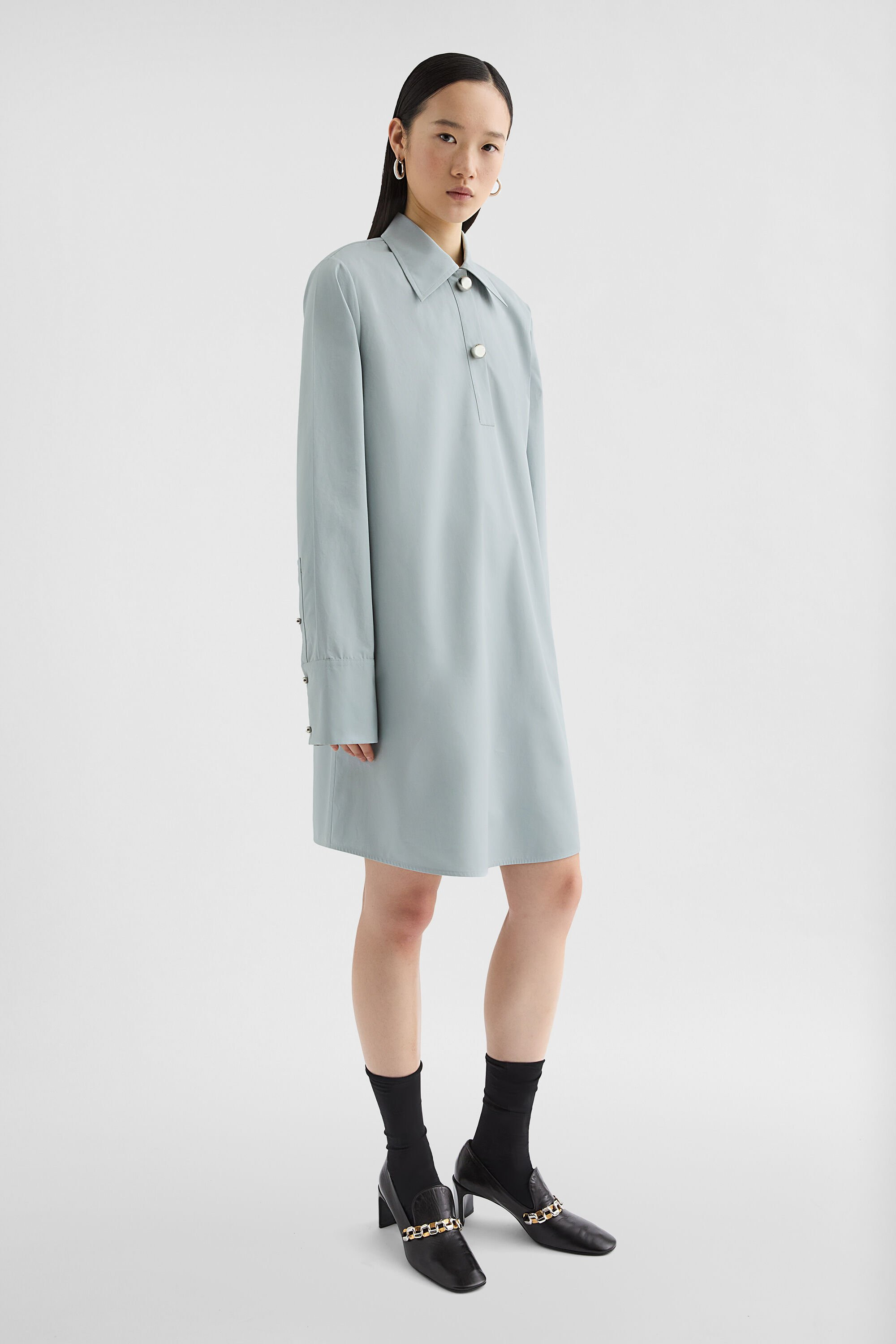 Cotton Poplin Polo Dress - 4